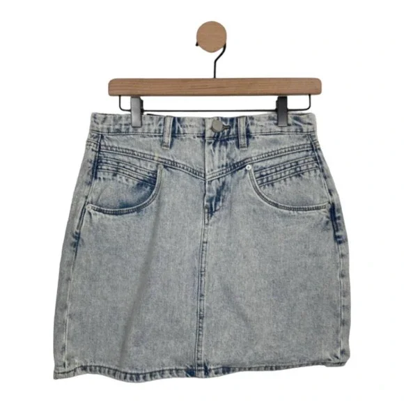 Blank NYC Skirts New Blanknyc Womens Blue Flat Front Curved - Main Image